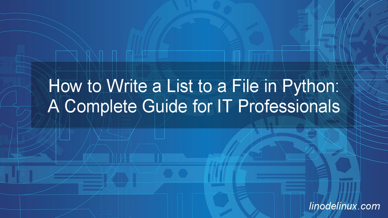 how to write a list to a file in Python