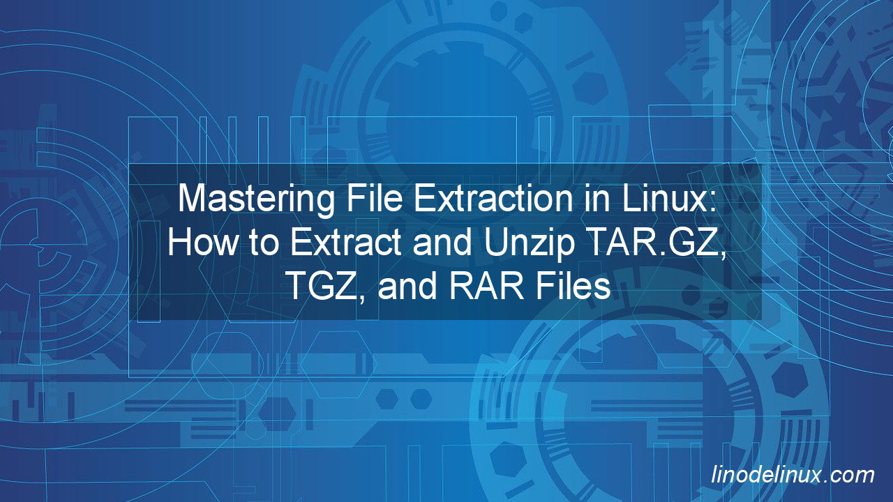 extract and unzip TAR.GZ